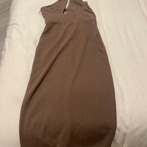 One shoulder fitted dress